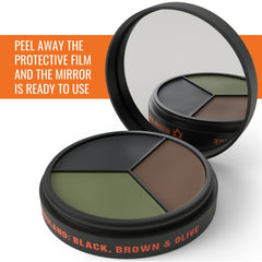 Arcturus face paint with built-in mirror for field application