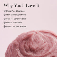 ARENCIA Rosehip Brightening Rice Mochi Face Scrub grains close-up indicating gentle exfoliation.