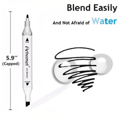 Arhomet 1mm bullet-tip marker for fine lines and highlights.