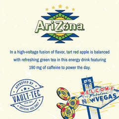 Arizona Fallout red apple green tea energy drink can offer convenient 12-pack refreshment for sharing.