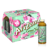 Arizona Green Tea with Ginseng and Honey 16oz bottles in a 12-pack for everyday refreshment.
