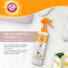 Arm & Hammer baking soda odor-control spray neutralizes smells on the coat