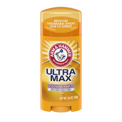 Arm & Hammer three-pack solid deodorant sticks with Ultra Powder Fresh for long-lasting odor protection.