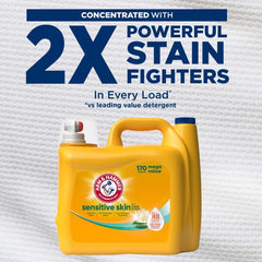 Arm & Hammer Sensitive Skin cap dosing demonstrates easy measurement for precise loads.