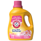 ARM & HAMMER Plus a Touch of Softener bottle with 77-load label for powerful cleaning
