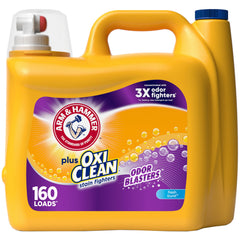 Arm & Hammer Plus OxiClean Fresh Burst bottle with odor-fighting power.