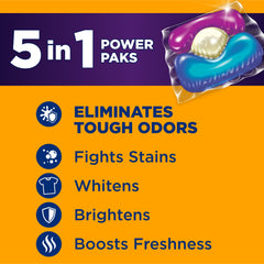 Arm & Hammer Plus OxiClean Odor Blasters Pak dispensing into washer.
