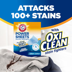 Arm & Hammer Power Sheets with OxiClean fight common stains.