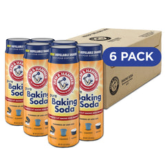 Arm & Hammer Pure Baking Soda Shaker 12oz front view for convenient six-pack