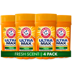 Arm & Hammer Ultra Max deodorant stick with fresh scent reduces underarm sweat