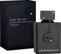 Armaf Club de Nuit Intense bottle mist demonstrates spray action for quick scent release.