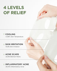 AROCELL Cica Hydrogel Mask panthenol-boost texture visible for moisture support.