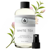 Aroma Country White Tea Diffuser Oil bottle fills rooms with serene fragrance.