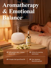 AromaLYA Jasmine room-spray-ready setup for quick home fragrance boosts.