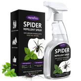 Aromovia spider repellent bottle pour for quick indoor and outdoor protection.