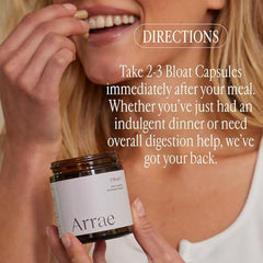 Arrae ingredients like Bromelain and Ginger Root showcased for digestive support