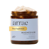 Arrae magnesium bottle pour illustrating easy daily use for better rest