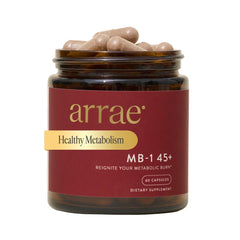 Arrae MB-1 45+ bottle with capsules promoting appetite balance for daily use.