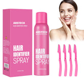 Arstech Hair Identifier Spray bottle shows precise hair spotting for smoother shaving.