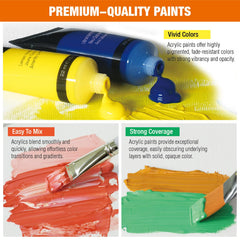 Artbreezing color palette on wood panel illustrating smooth blending potential