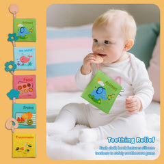 ArtCredit fruits theme soft cloth crinkle book encourages color and shape exploration