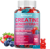 ArtDietistX Creatine Gummies strawberry flavor for steady energy during workouts.