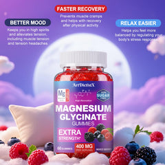 ArtDietistX blueberry flavor gummies for easy magnesium intake