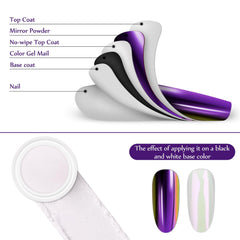 Artdone Mirror chrome powder delivering mirror-like shine on glossy topcoat