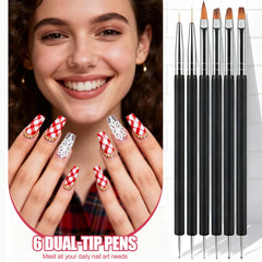 Artdone nail brushes with copper ferrules deliver steady control for fine detailing.