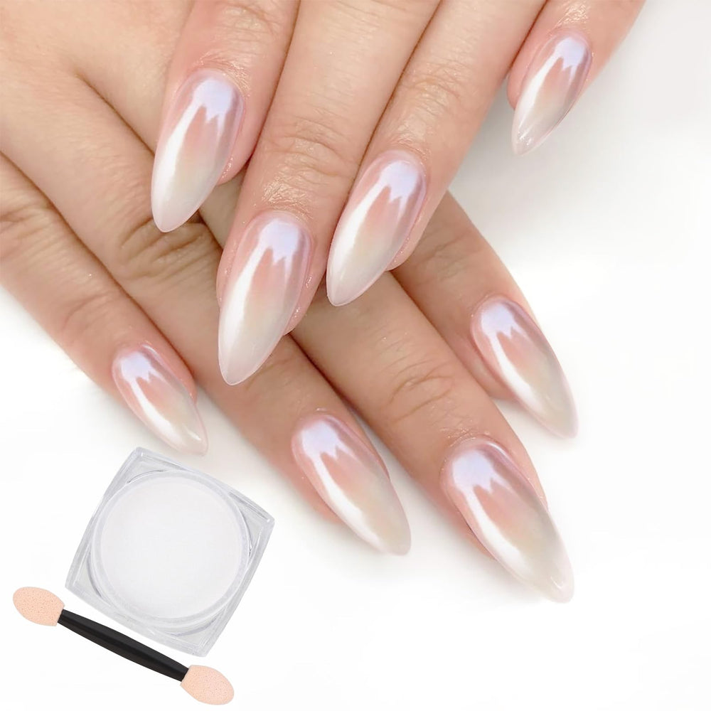 Artdone White Pearl Chrome bottle closeup with shimmering mirror pigment