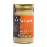 Artisana Organic Raw Cashew Butter jar with creamy texture, ideal for easy spreads.