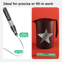 ARTISTRO 2 silver markers for glass and ceramic detailing with quick-dry ink.