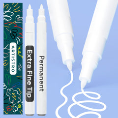 ARTISTRO 2 white permanent marker cap closeup showing precision