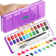 ARTISTRO 24-color watercolor set in a portable kit for on-the-go painting