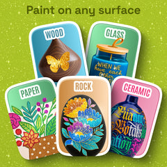 ARTISTRO glitter on rock surface demonstrates durable, layered sparkle.