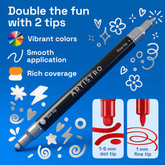 ARTISTRO 36 1-5mm dot-tip for broad fills and shading options.