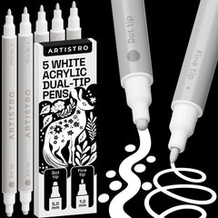 ARTISTRO 5 white acrylic marker with fine-tip precision for detailed outlines