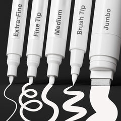 ARTISTRO 5 white paint pen on rock for opaque, durable designs.