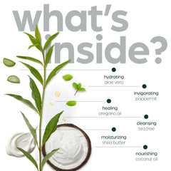 Creamy lather on skin shows deep cleansing and refreshing feel.