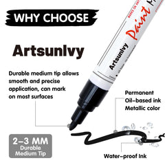 Artsunlvy paint pens on wood for smooth, precise DIY decor lines.