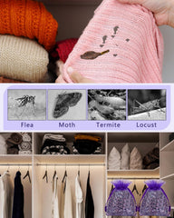 Aryiten French lavender sachet in a drawer keeps clothes smelling clean.