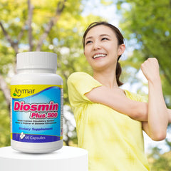 Arymar Diosmin bottle with dosing schedule for easy daily use.