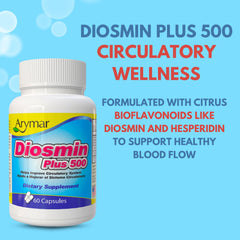 Arymar Diosmin label closeup showing vitamin B complex details.