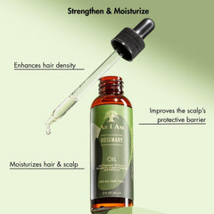 As I Am Rosemary Oil applied to scalp supports a healthy environment.
