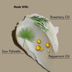 As I Am Rosemary Oil ingredients label highlights biotin and saw palmetto.