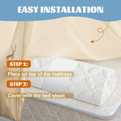 Asatdd memory foam bed guard rail with double non-slip gel