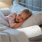 Asatdd soft memory foam bed rail protects toddlers from falls along the bed edge.