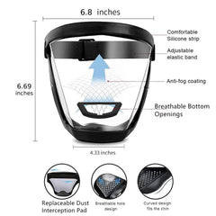 Ascavs full-face shield wide-view visor for expansive visibility during woodworking