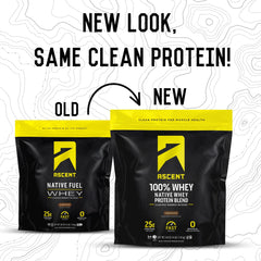 Ascent 100% Whey Scoop shows convenient serving size for quick shakes