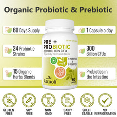 Ascuoli Probiotics 24 strains for diverse gut flora and digestion.